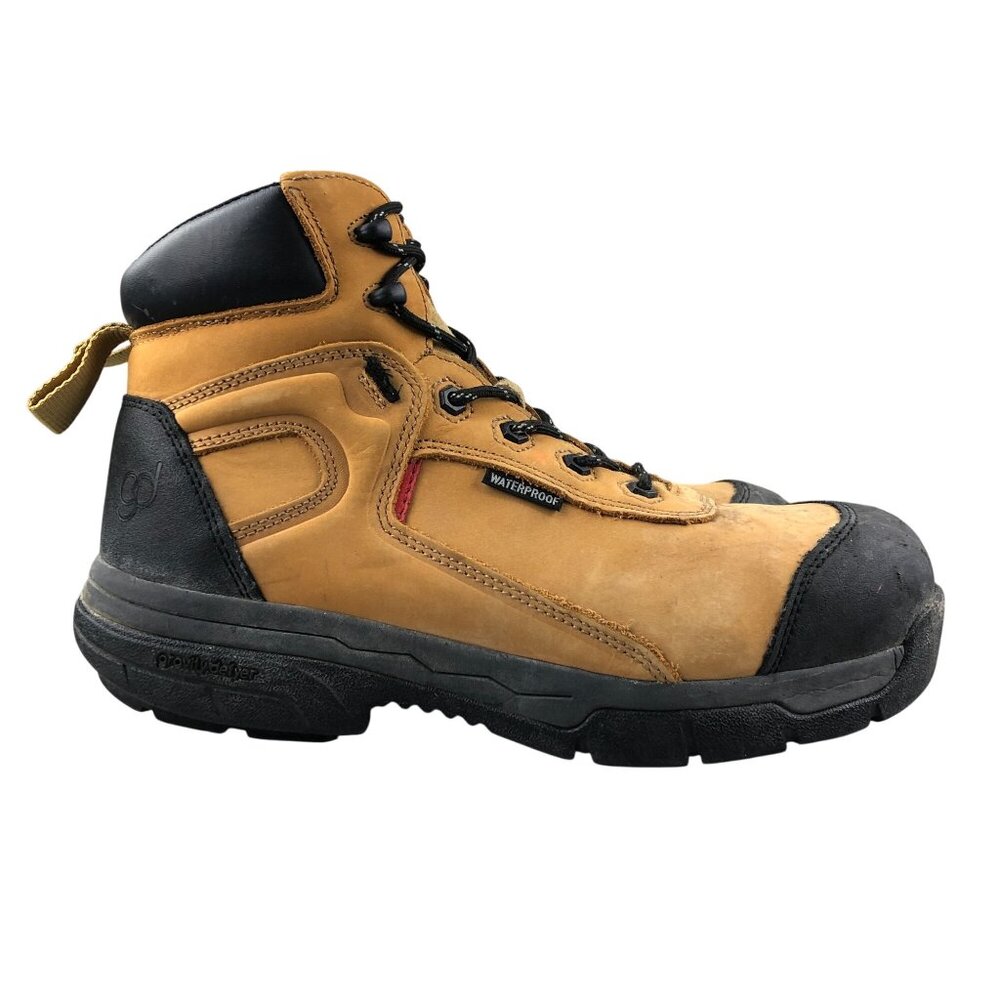 Gravity Defyer Men's Size 11.5 Madik Brown Genuine Leather Lace-Up Work Boots
